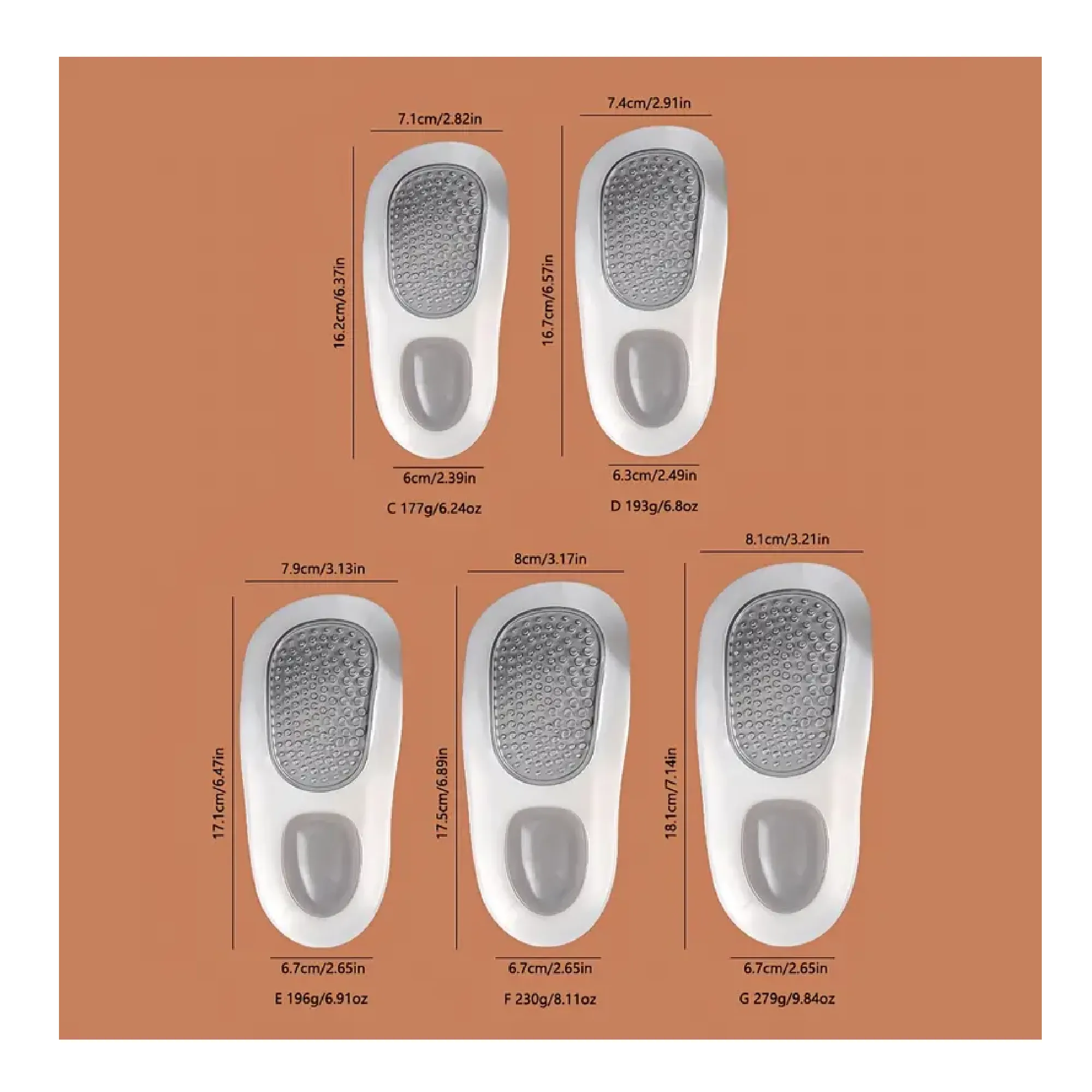 1 Set Fashion Arch Support Insoles For Plantar Fasciitis Flat Foot, For Men Women, Order A Size Up