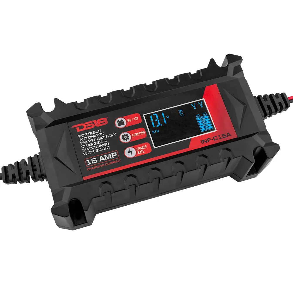 15 AMP Automatic Smart Lithium and AGM Car Battery Charger & Maintainer