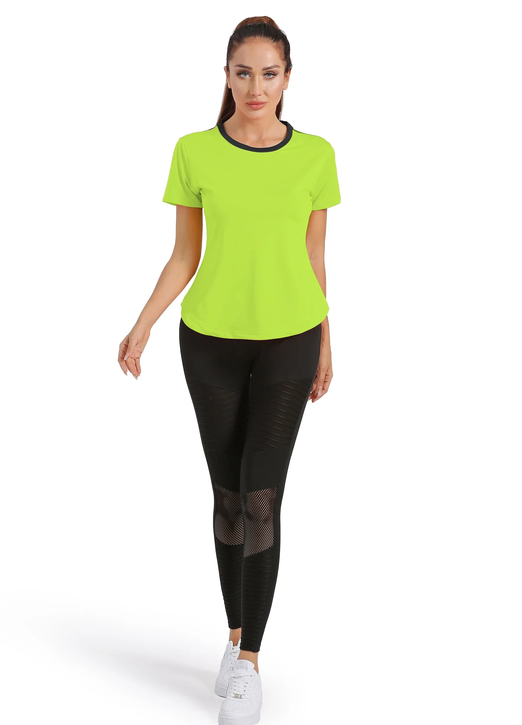 4POSE Women's Summer Round Neck Quick Dry Stretch Sport Tee(Clearance)