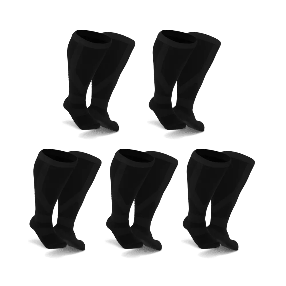 5 For Price of 3 Black Compression Socks