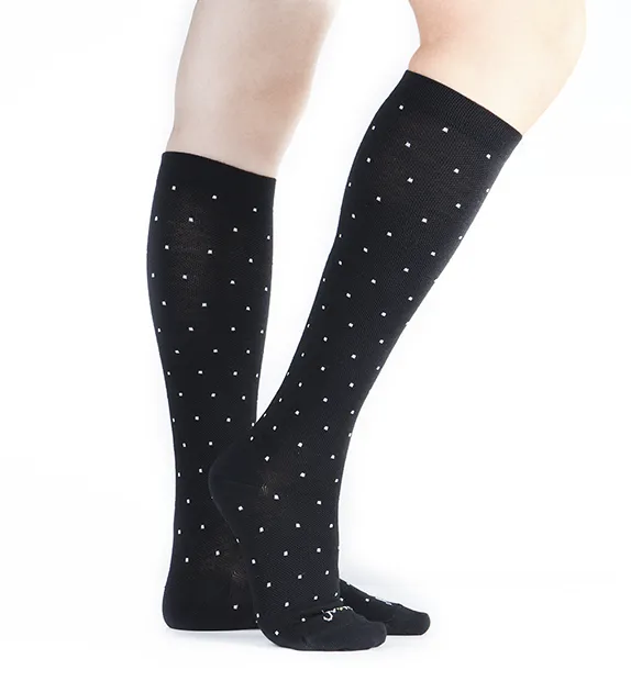 80% Rich Merino Wool Everyday Compression Socks (15-20mmHg) - Pin Dots