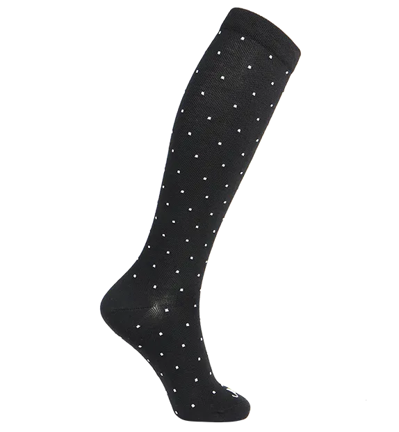 80% Rich Merino Wool Everyday Compression Socks (15-20mmHg) - Pin Dots