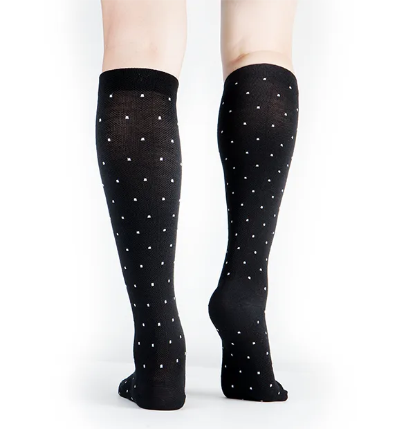 80% Rich Merino Wool Everyday Compression Socks (15-20mmHg) - Pin Dots