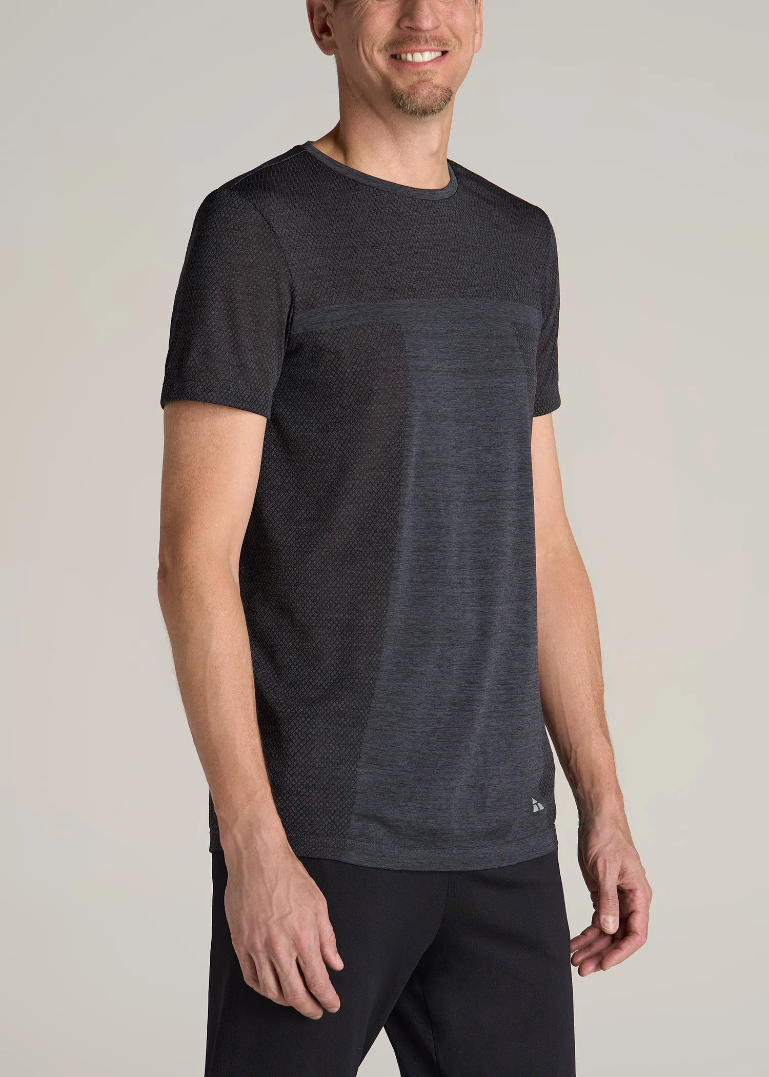 A.T. Performance MODERN-FIT Engineered Athletic Tall Tee in Charcoal Mix