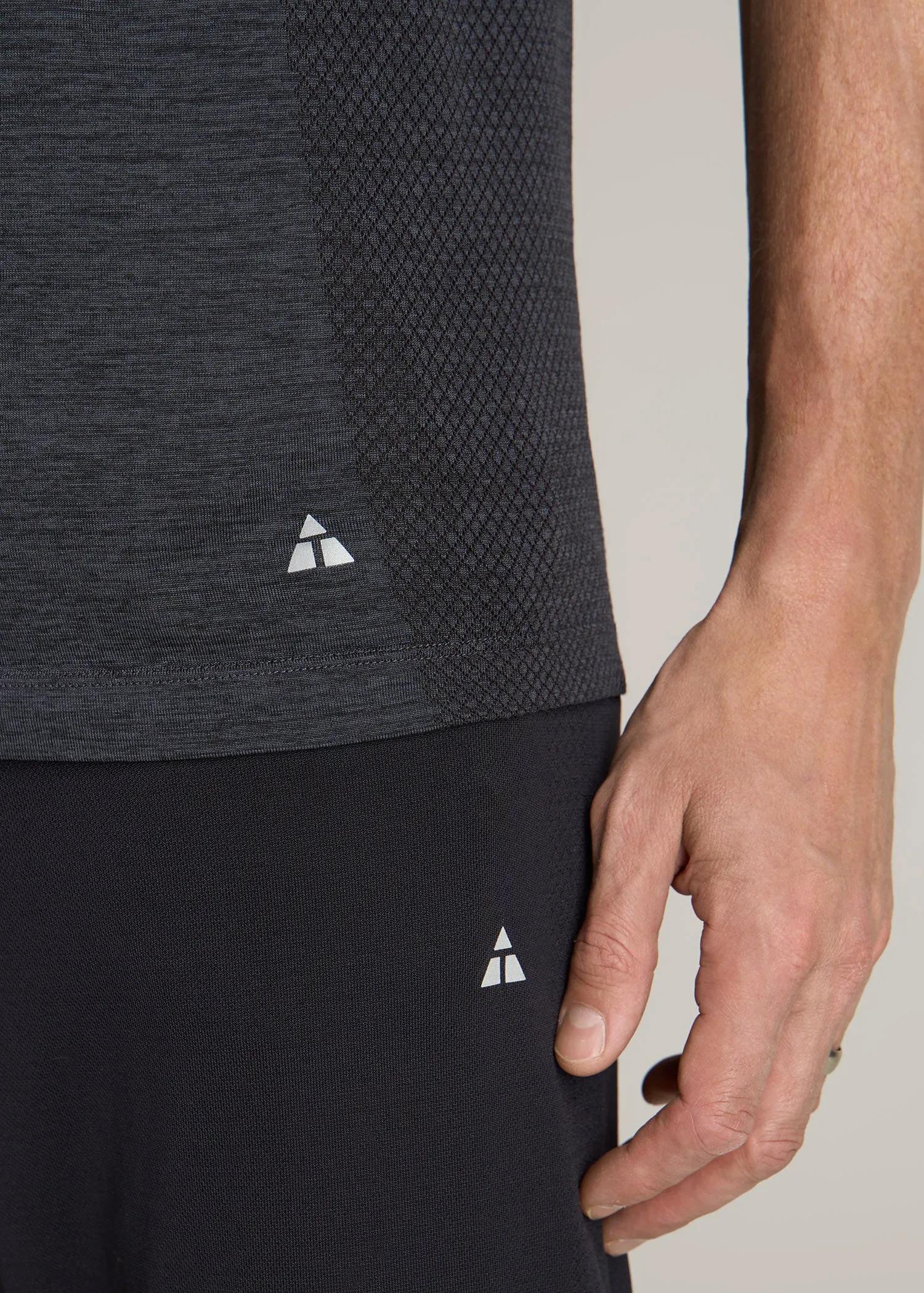 A.T. Performance MODERN-FIT Engineered Athletic Tall Tee in Charcoal Mix