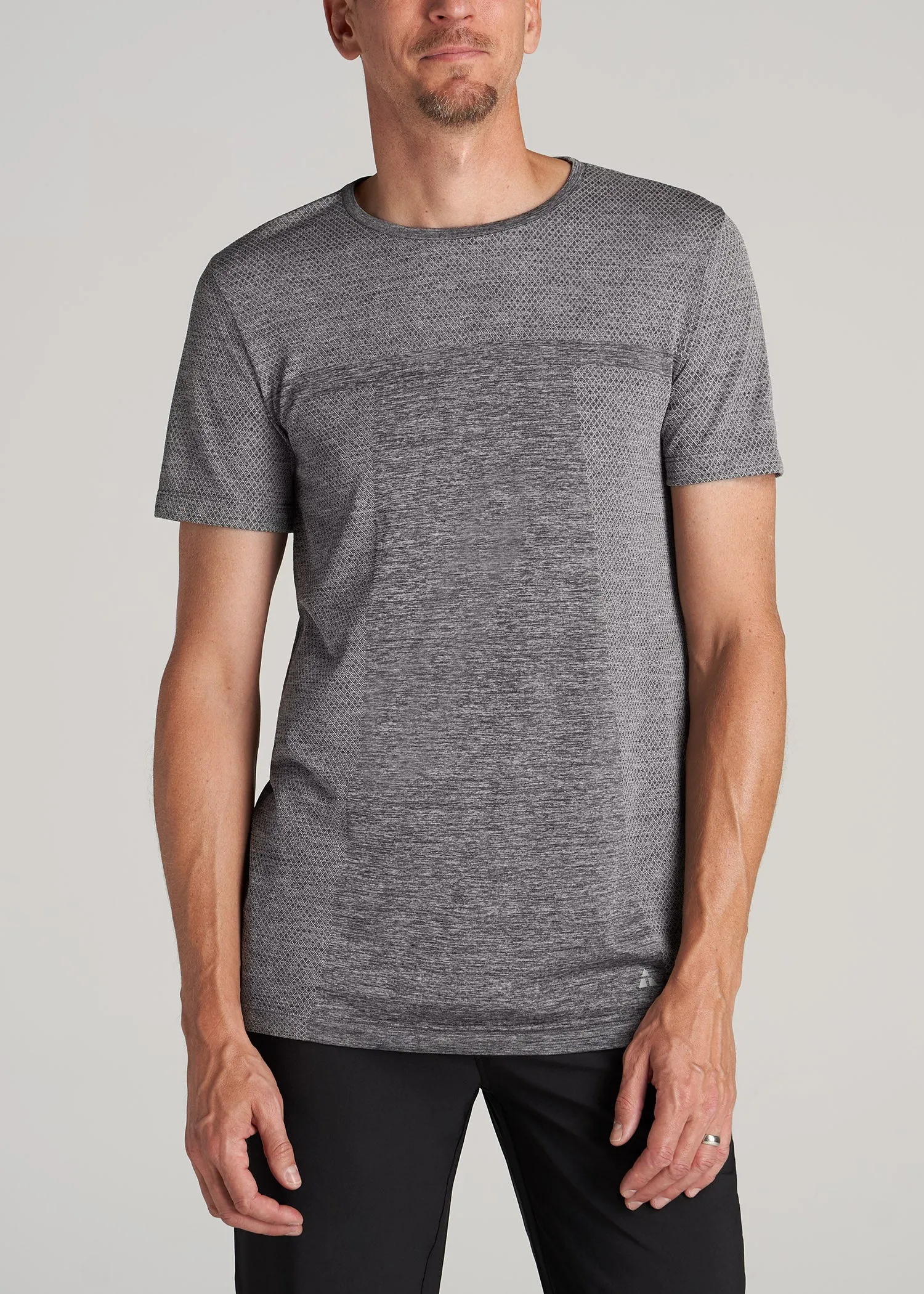 A.T. Performance MODERN-FIT Engineered Athletic Tall Tee in Grey Mix