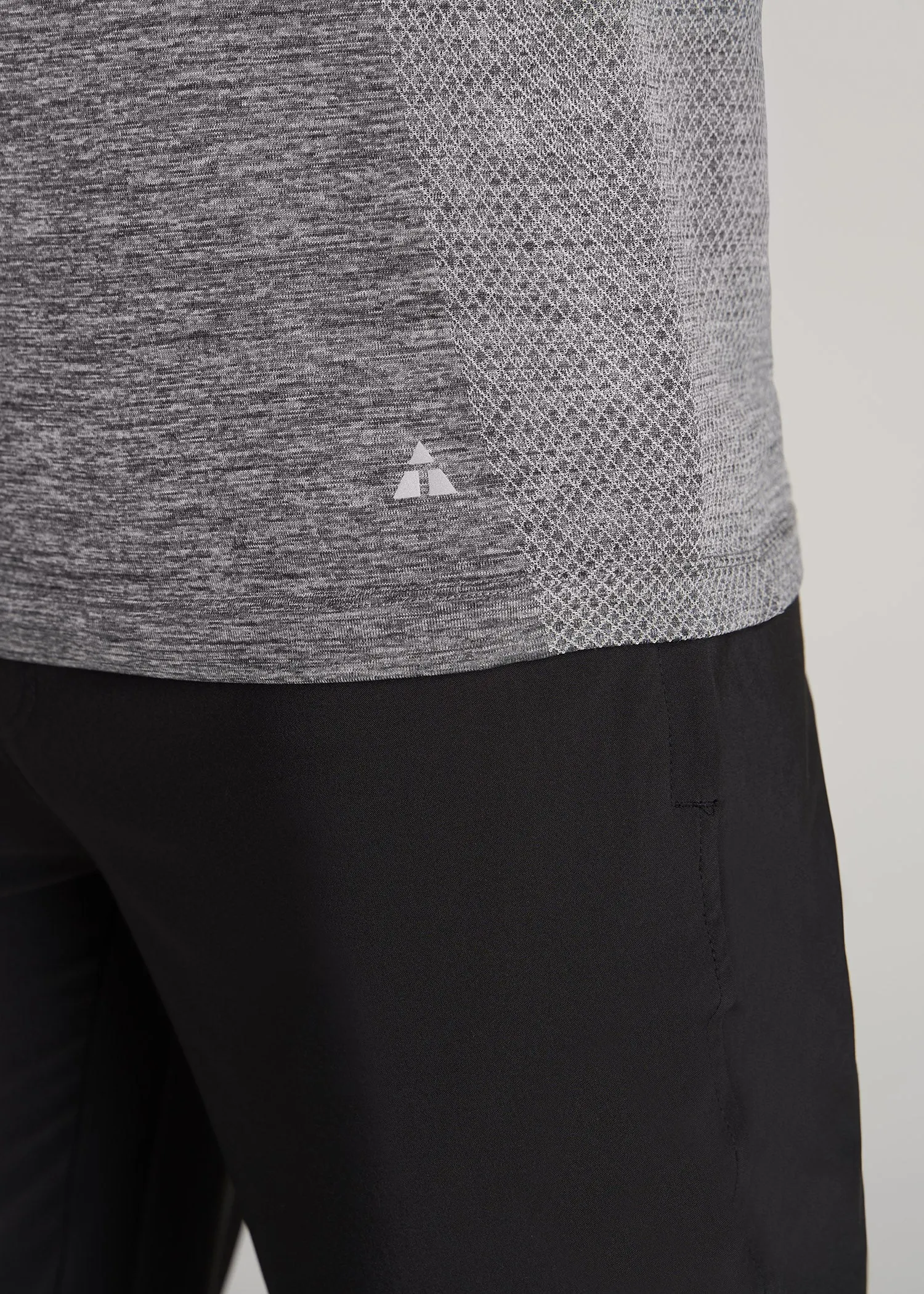 A.T. Performance MODERN-FIT Engineered Athletic Tall Tee in Grey Mix