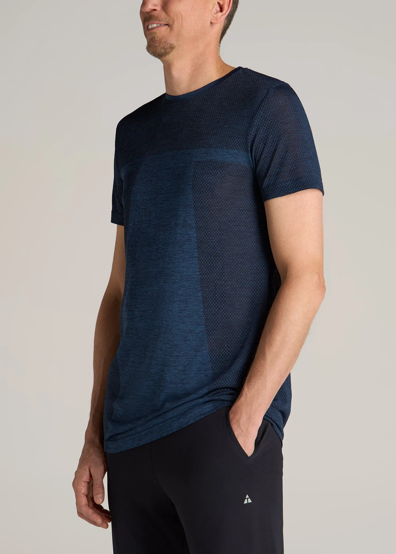 A.T. Performance MODERN-FIT Engineered Athletic Tall Tee in Navy Mix