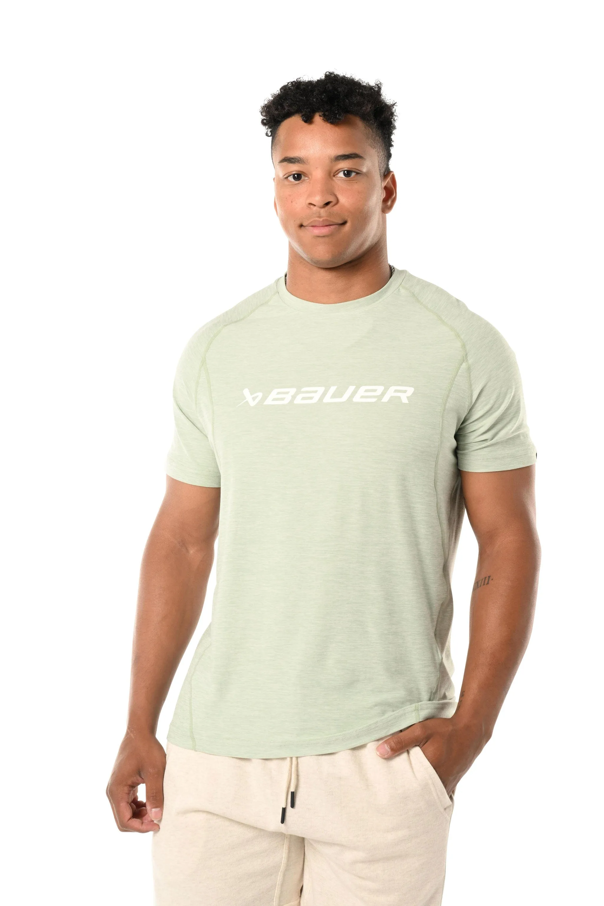 Bauer FLC Training Mens Shortsleeve Shirt - Mint