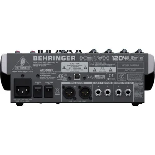 Behringer 1204USB PA Mixer with USB 12-Channel Analogue Mixer