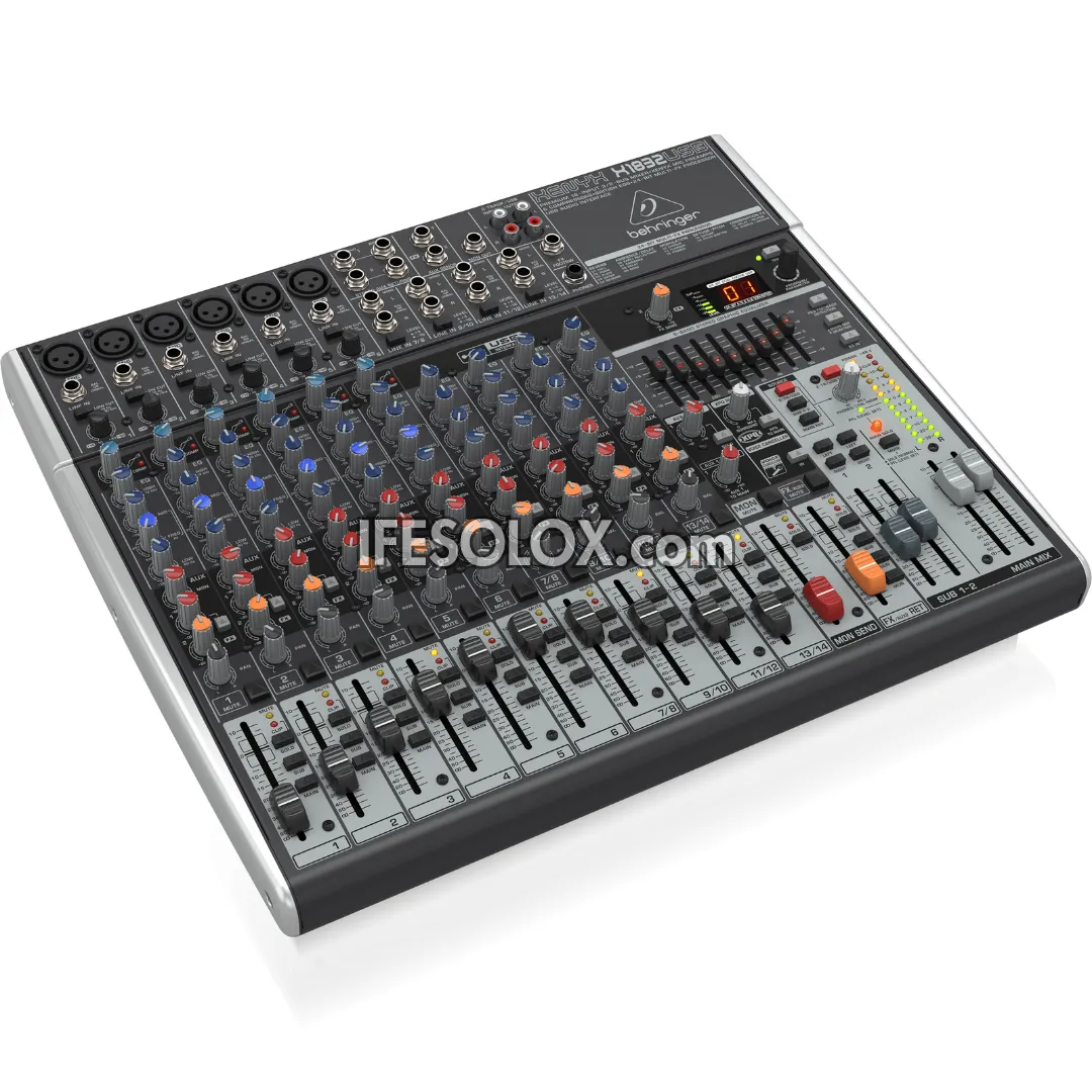 Behringer XENYX X1832USB 18-Input Mixer with XENYX Mic Preamps, Multi-FX Processors and USB Audio Interface - Brand New