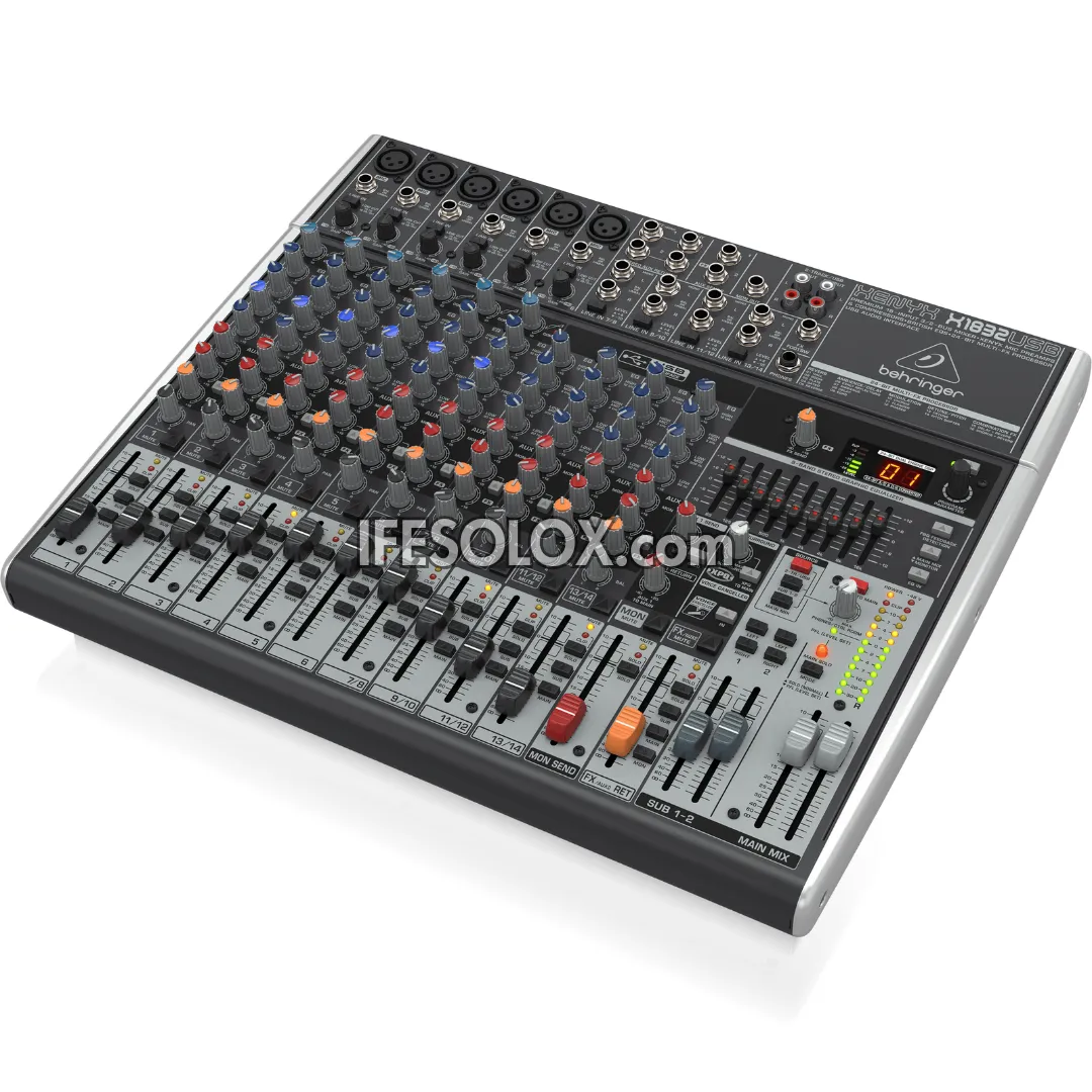 Behringer XENYX X1832USB 18-Input Mixer with XENYX Mic Preamps, Multi-FX Processors and USB Audio Interface - Brand New