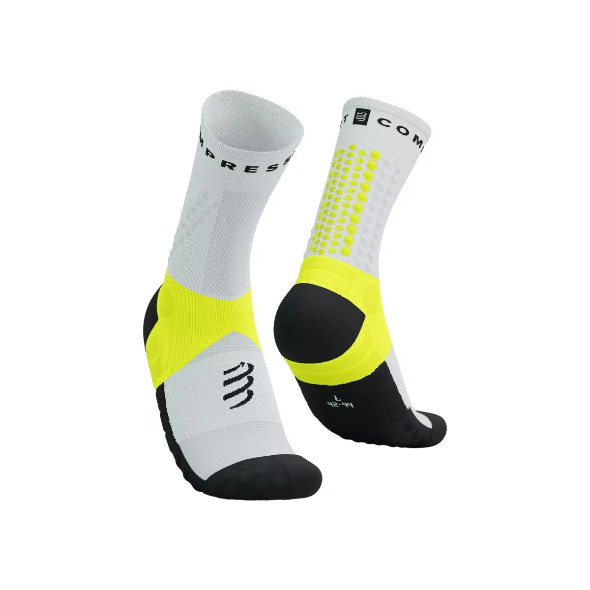 Compressport Ultra Trail Socks V2.0 White Yellow