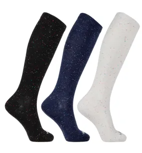 Cotton Everyday Compression Socks (15-20mmHg) - Speckled - 3 Pack