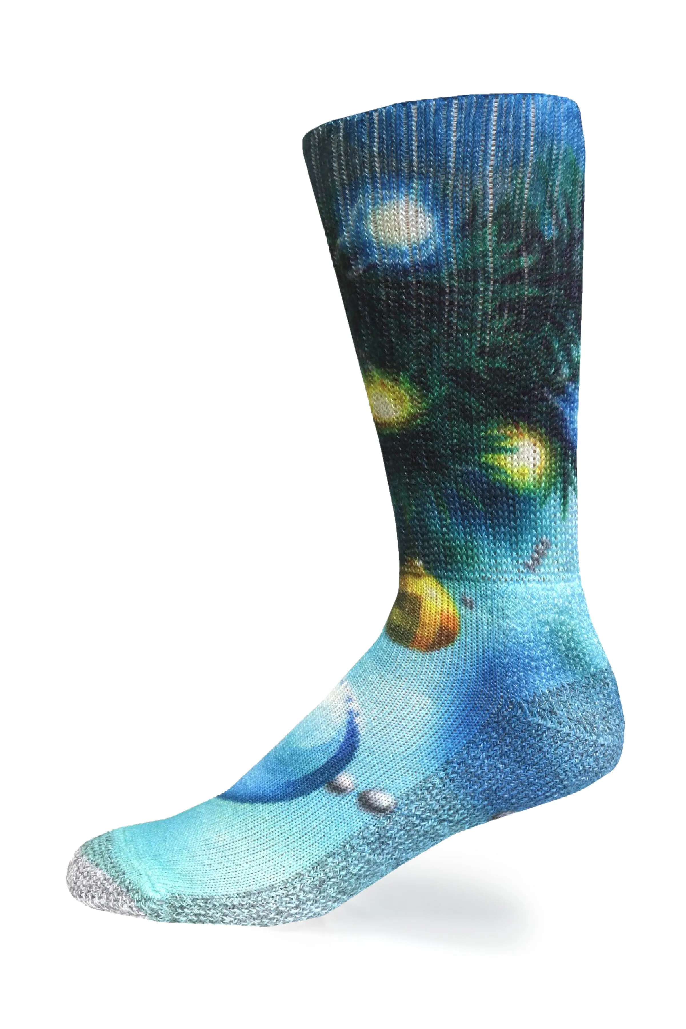 Cozy Diabetic Comfort Relax Fit Glittering Balls Crew Socks