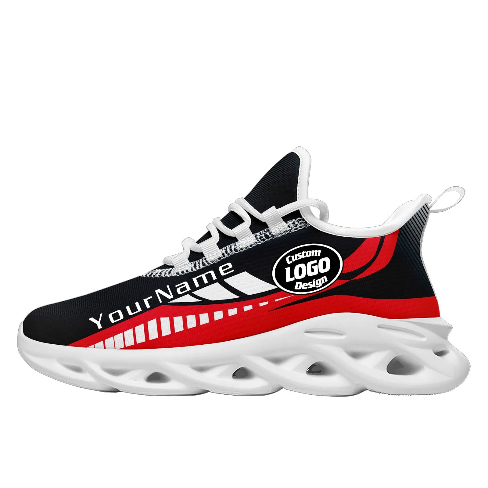 Custom Black Red Houston Maxsoul Shoes Personalized Sneaker FN003-D020325-12