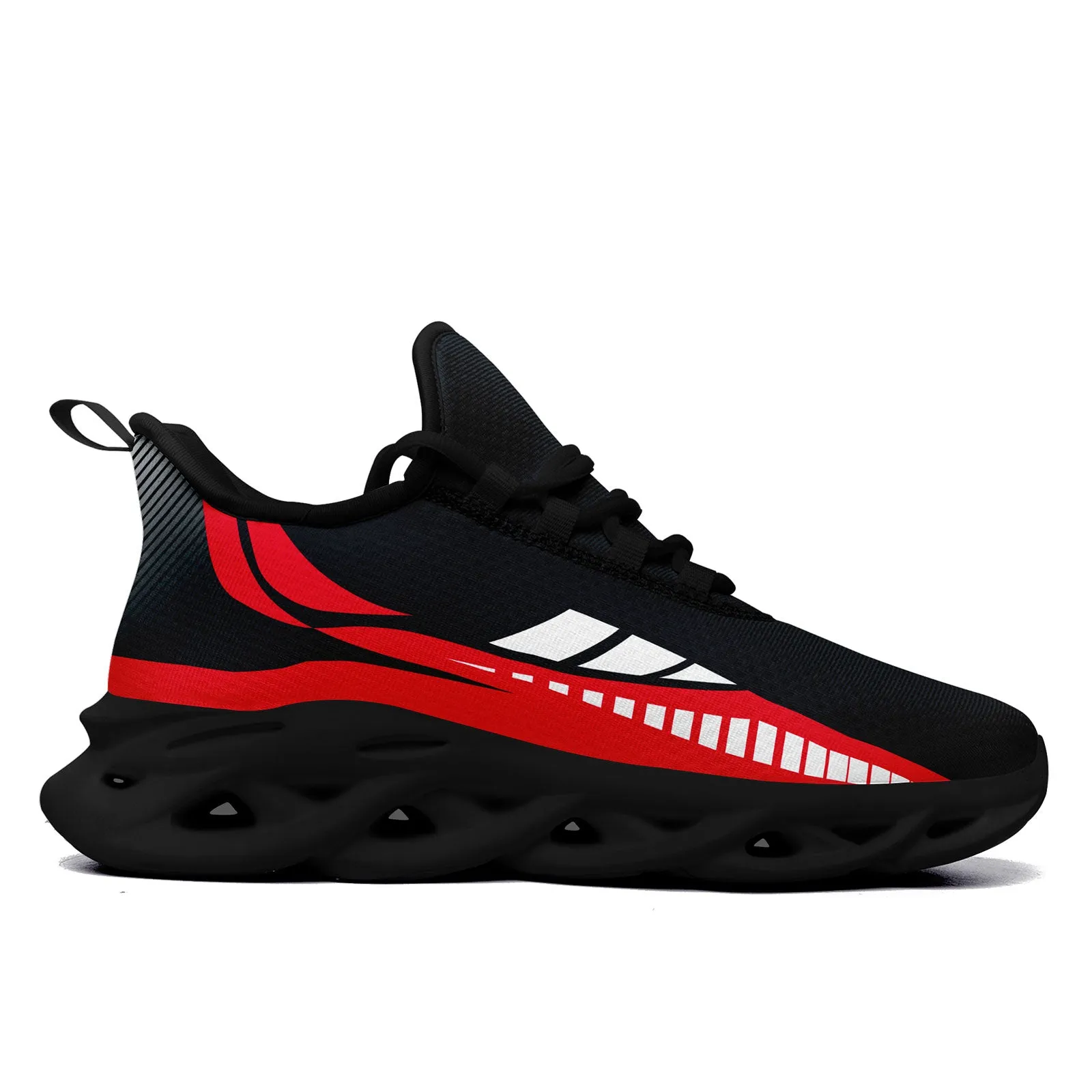 Custom Black Red Houston Maxsoul Shoes Personalized Sneaker FN003-D020325-12