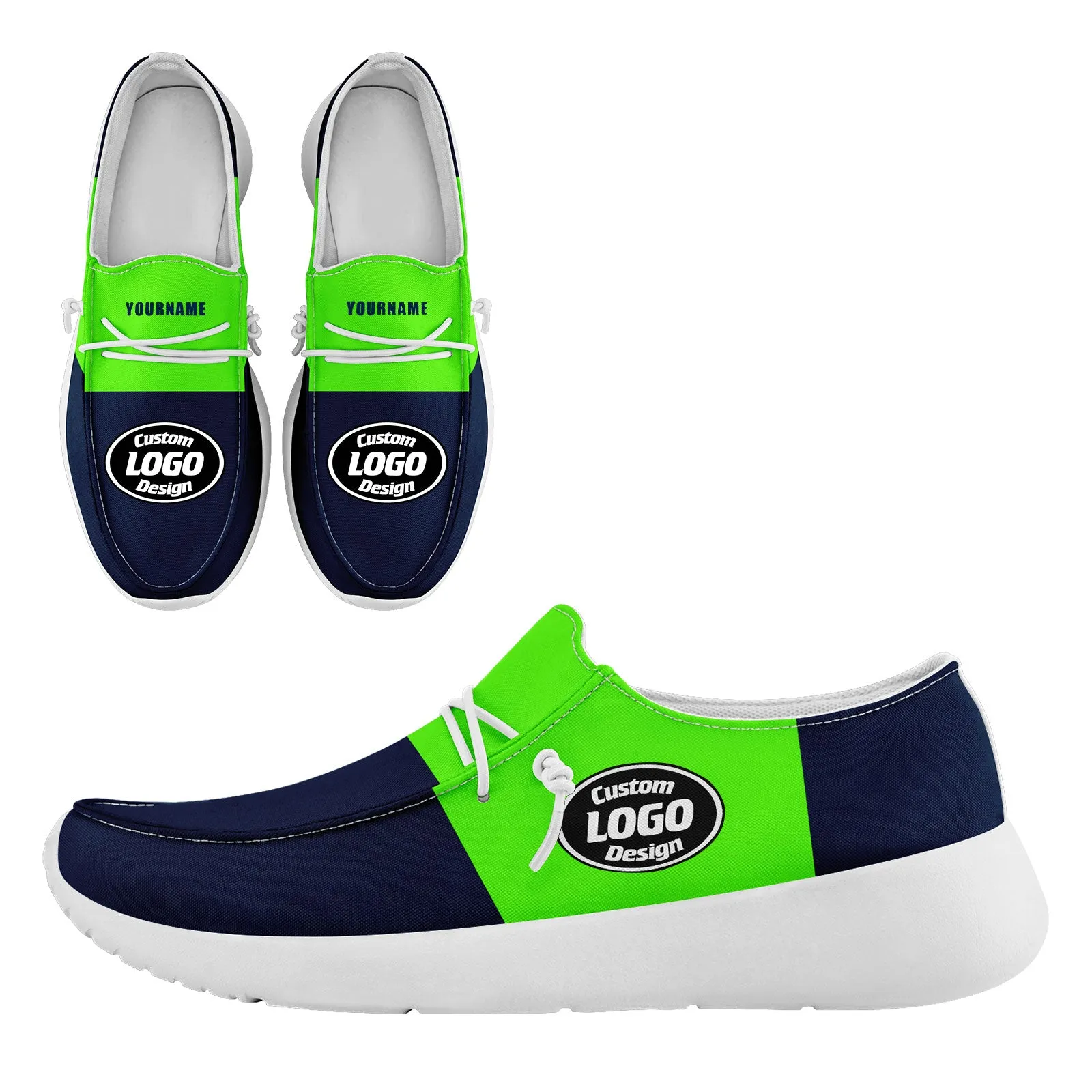 Custom Blue Green Seattle Sneaker Shoes Combo Offer Personalized Combo ZH-D020289-27