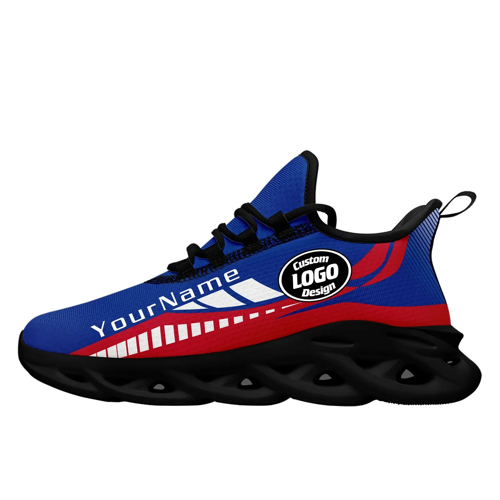 Custom Blue Red Buffalo Maxsoul Shoes Personalized Sneaker FN003-D020325-4