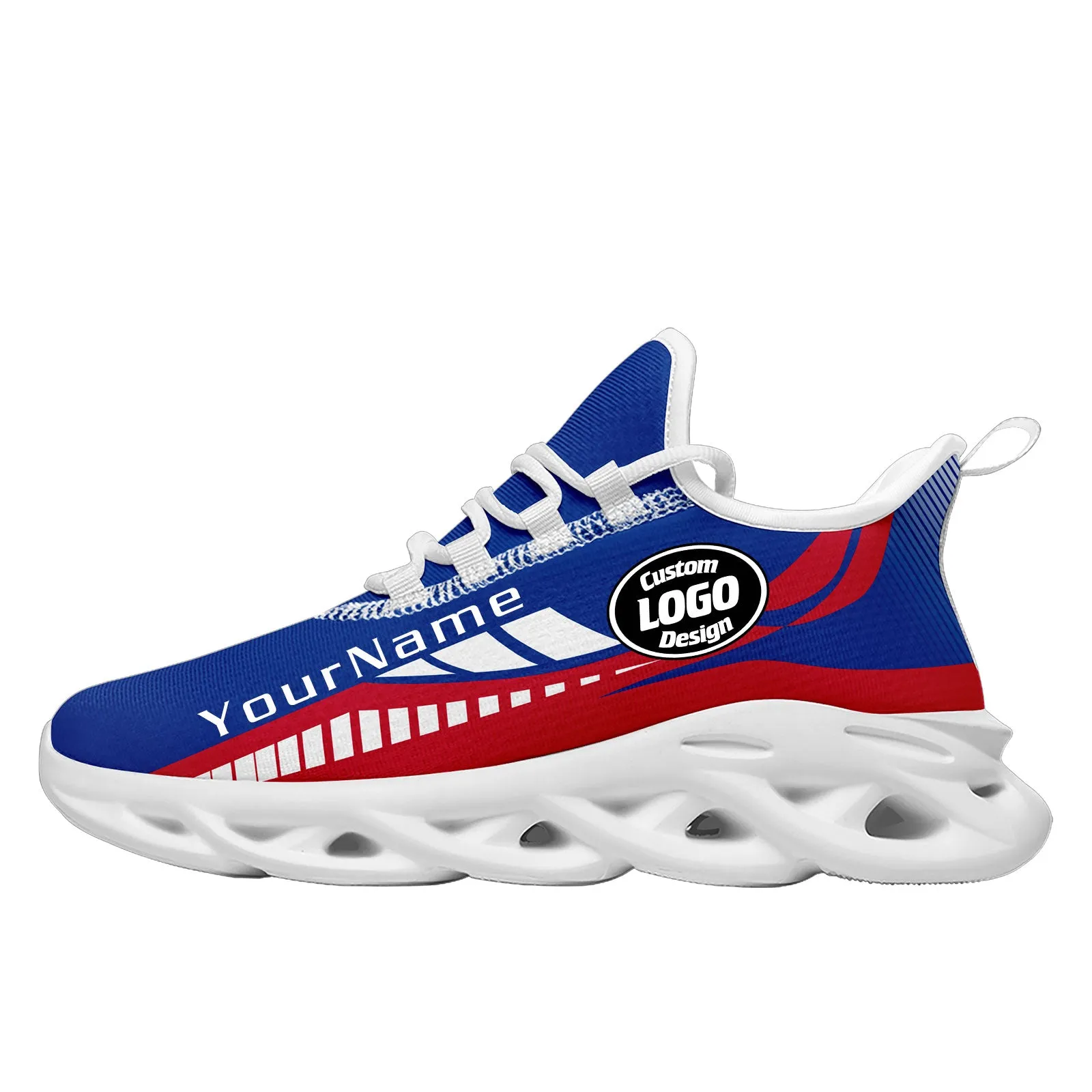 Custom Blue Red Buffalo Maxsoul Shoes Personalized Sneaker FN003-D020325-4