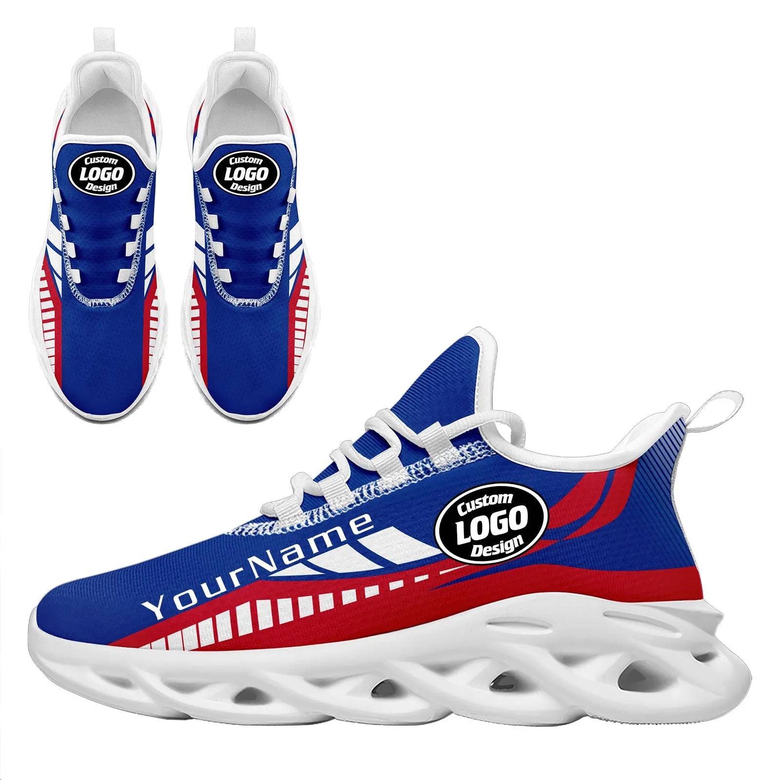 Custom Blue Red Buffalo Maxsoul Shoes Personalized Sneaker FN003-D020325-4