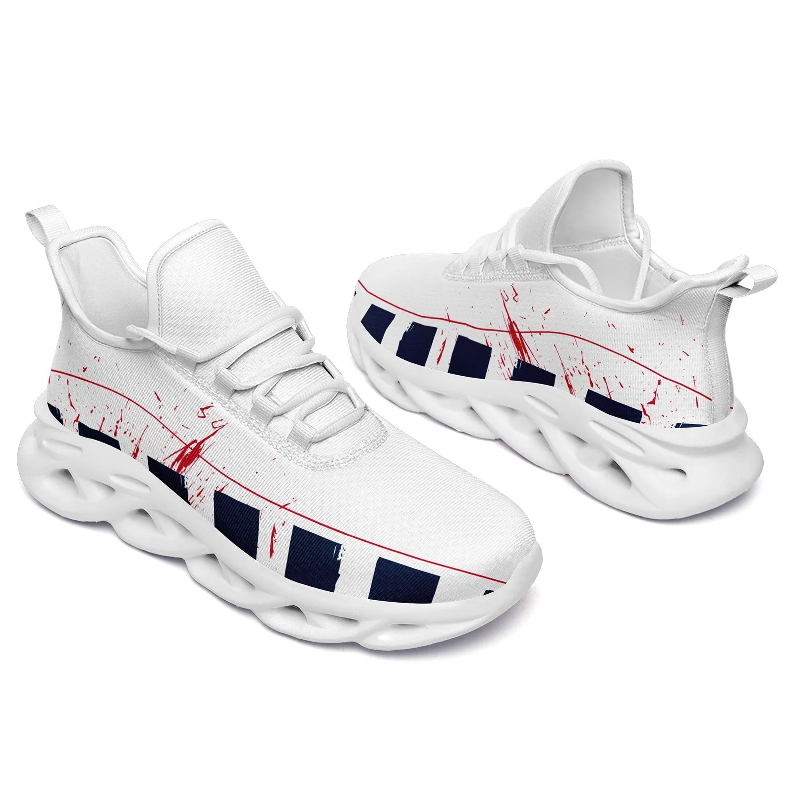 Custom Blue White Red New England Maxsoul Shoes Personalized Sneaker FN003-D020260-26 Custom Online