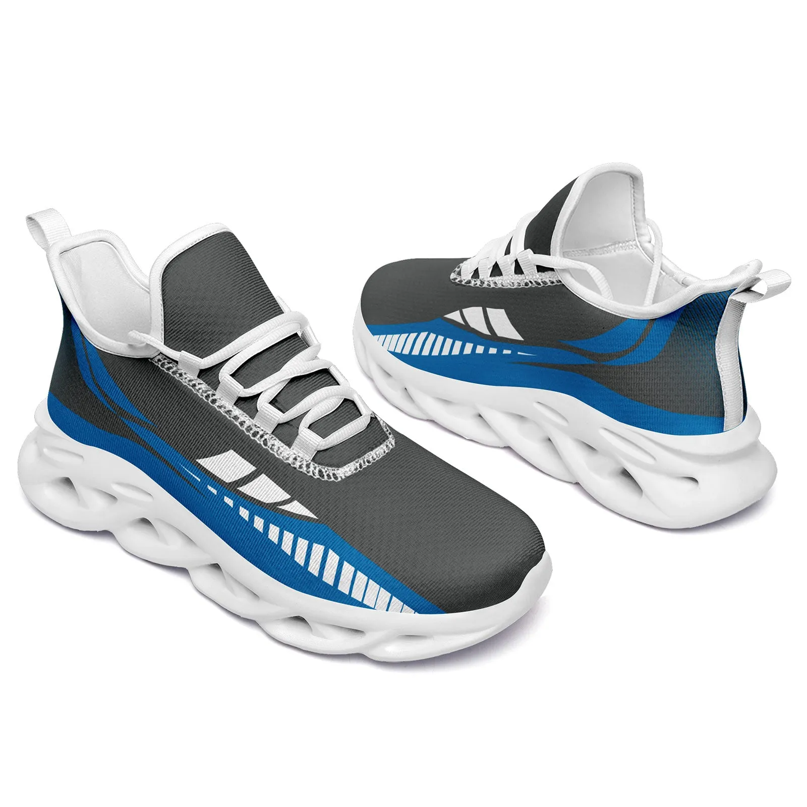 Custom Gray Blue Detroit Maxsoul Shoes Personalized Sneaker FN003-D020325-11