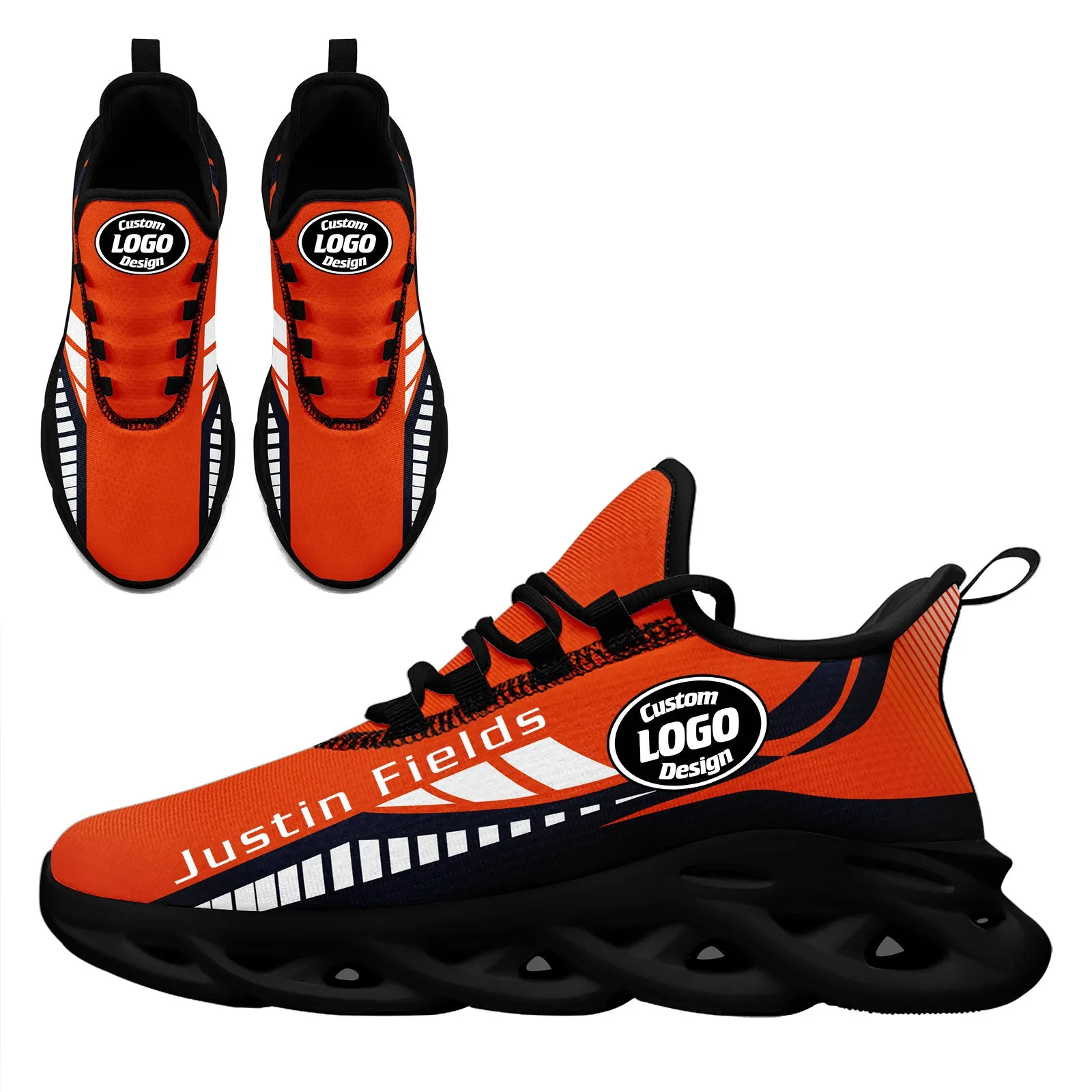 Custom Orange Blue Chicago Maxsoul Shoes Personalized Sneaker FN003-D020325-7