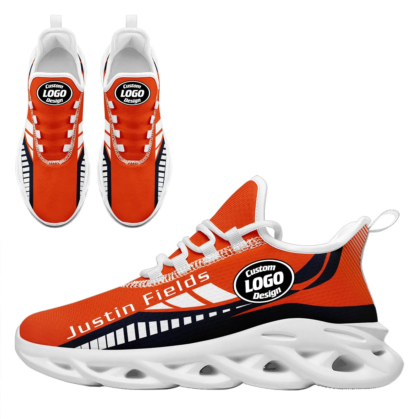 Custom Orange Blue Chicago Maxsoul Shoes Personalized Sneaker FN003-D020325-7