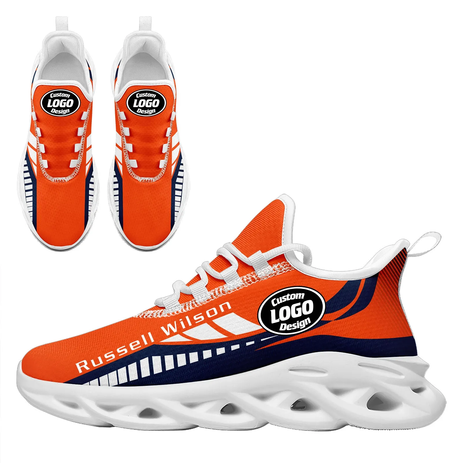 Custom Orange Blue Denver Maxsoul Shoes Personalized Sneaker FN003-D020325-10