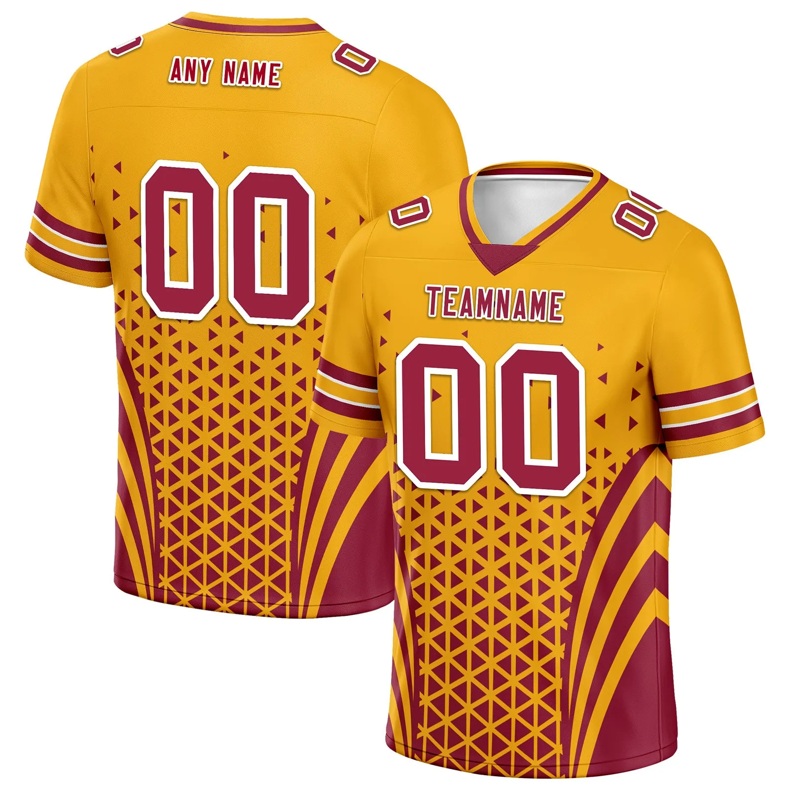 Custom Red Yellow Arizona Football Jersey and Sports Shoes Combo Offer Personalized Combo ZH-D023031-1