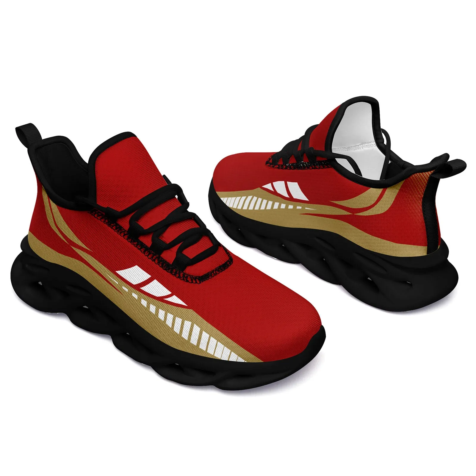 Custom Red Yellow San Francisco Maxsoul Shoes Personalized Sneaker FN003-D020325-25