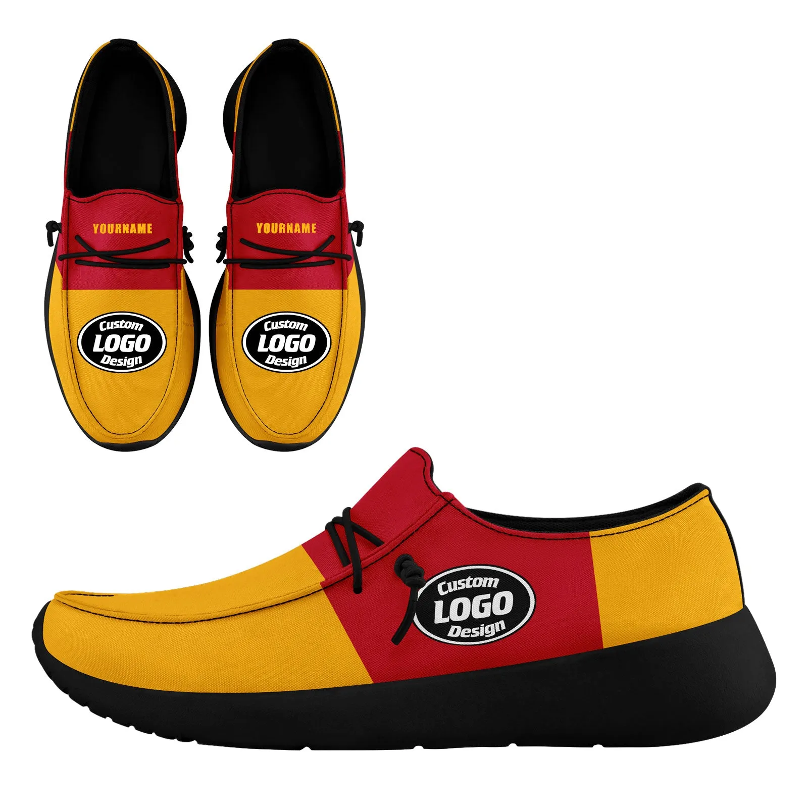 Custom Yellow Red Pittsburgh Sneaker Shoes Combo Offer Personalized Combo ZH-D020289-30