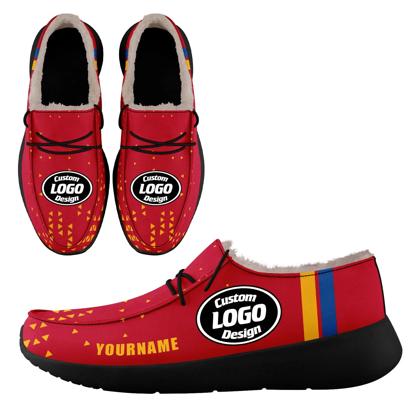 Custom Yellow Red Pittsburgh Sneaker Shoes Combo Offer Personalized Combo ZH-D020289-30