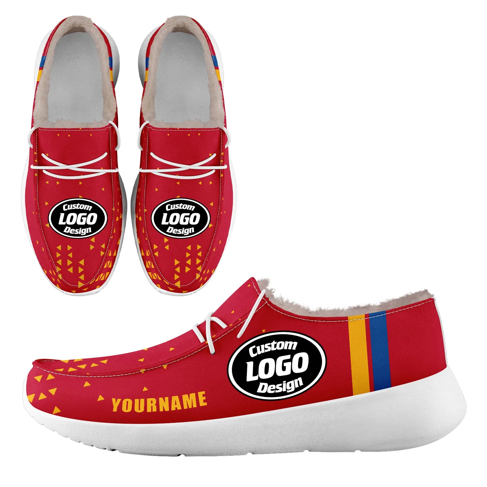 Custom Yellow Red Pittsburgh Sneaker Shoes Combo Offer Personalized Combo ZH-D020289-30