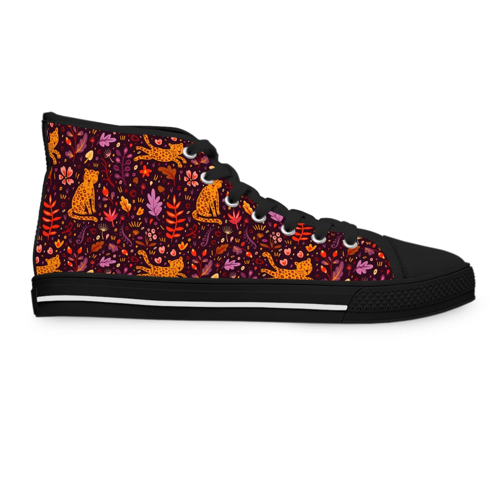 Cute Little Leopards Women's High Top Sneakers