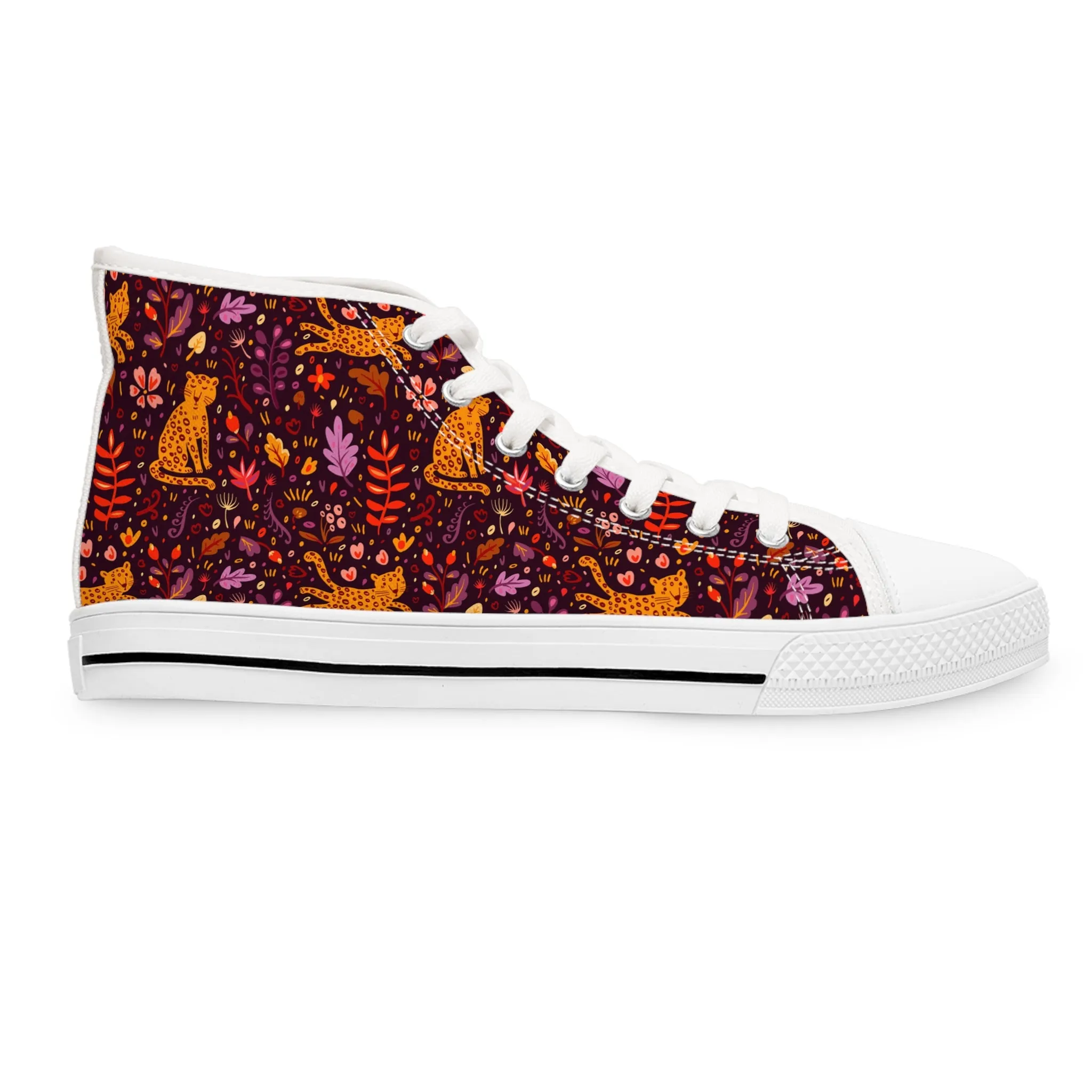 Cute Little Leopards Women's High Top Sneakers