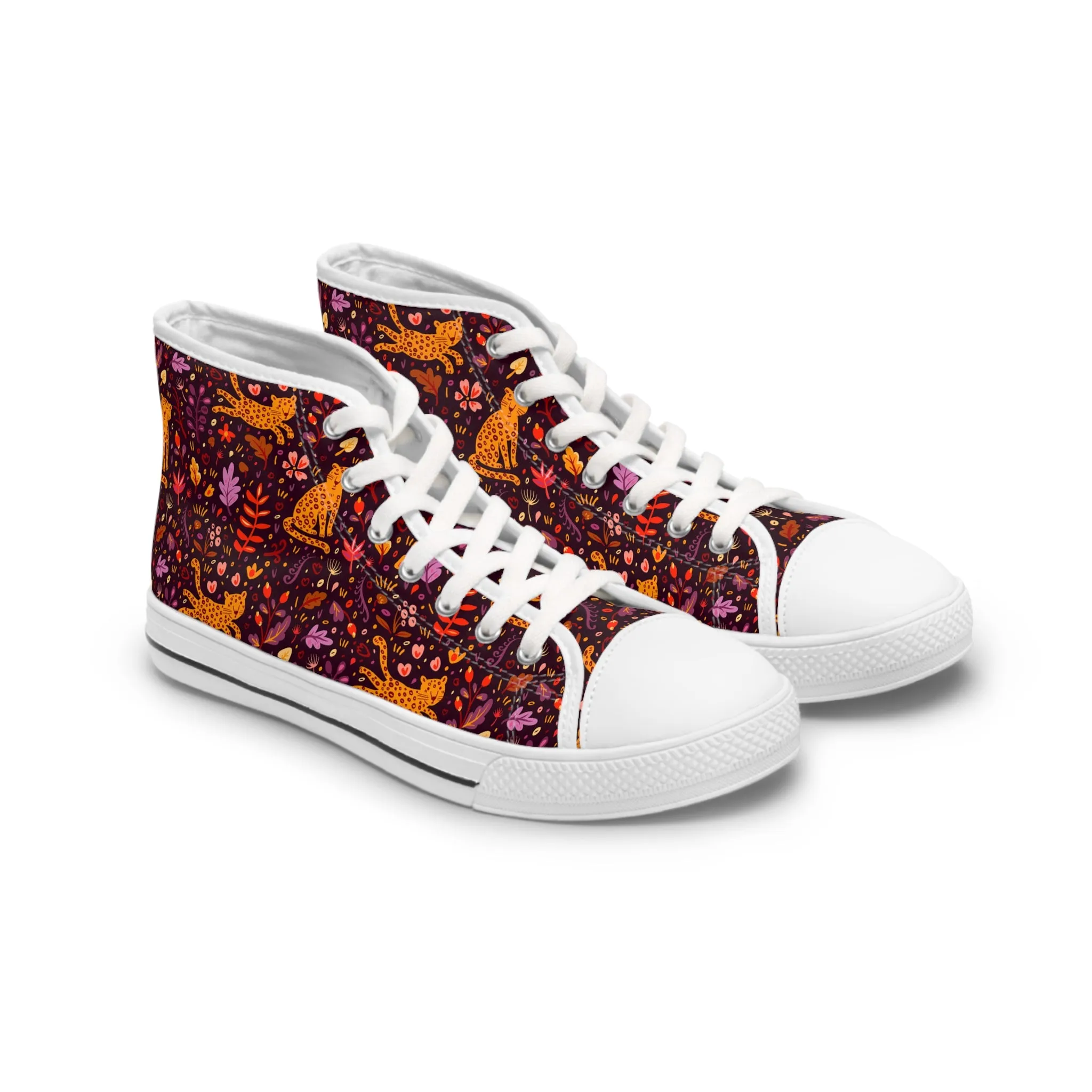 Cute Little Leopards Women's High Top Sneakers