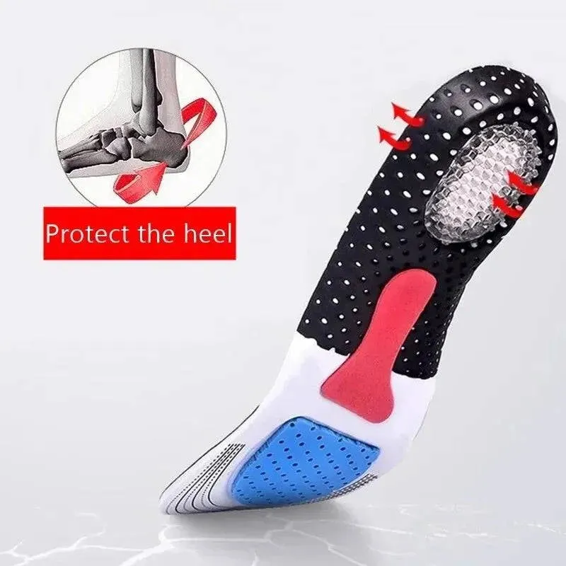 Cuttable Silicone Insoles for Shoe Men Women Orthotic Arch Support Sport Shoe Pad Soft Running Insert Cushion Memory Foam Insole