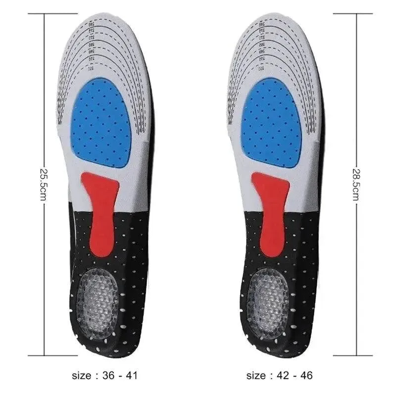 Cuttable Silicone Insoles for Shoe Men Women Orthotic Arch Support Sport Shoe Pad Soft Running Insert Cushion Memory Foam Insole