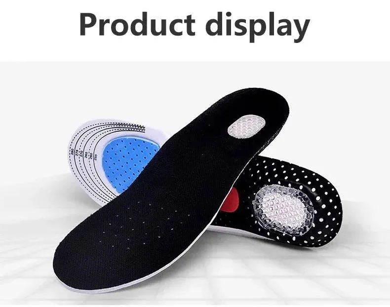 Cuttable Silicone Insoles for Shoe Men Women Orthotic Arch Support Sport Shoe Pad Soft Running Insert Cushion Memory Foam Insole