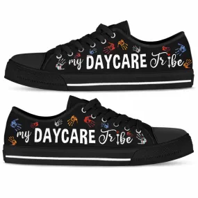 Daycare Teacher Colorful Hands My Daycare Tribe Low Top Shoes, Teacher Shoes, Low Top Sneakers