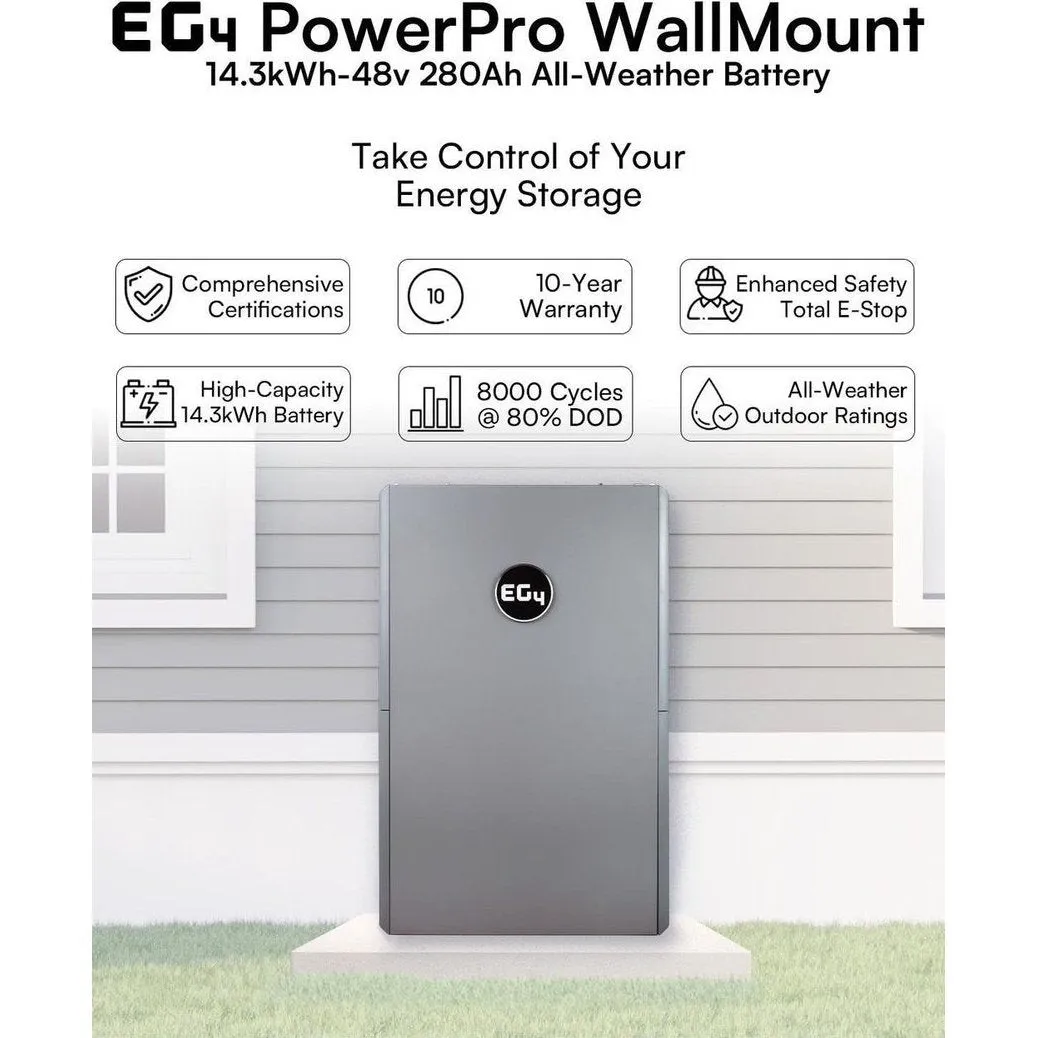 EG4 Complete Hybrid Solar Kit - EG4 PowerPro ESS | 12 kW AC Output | Up To 45 kWh Battery Backup [Kit-E0007]