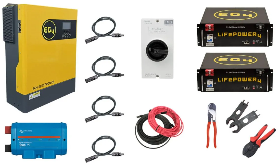 EG4 Complete Mobile Solar Kit 3000W Output | 5000W PV Input | [Kit-E0010]