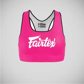 Fairtex SB1 Classic Sports Bra Pink/White