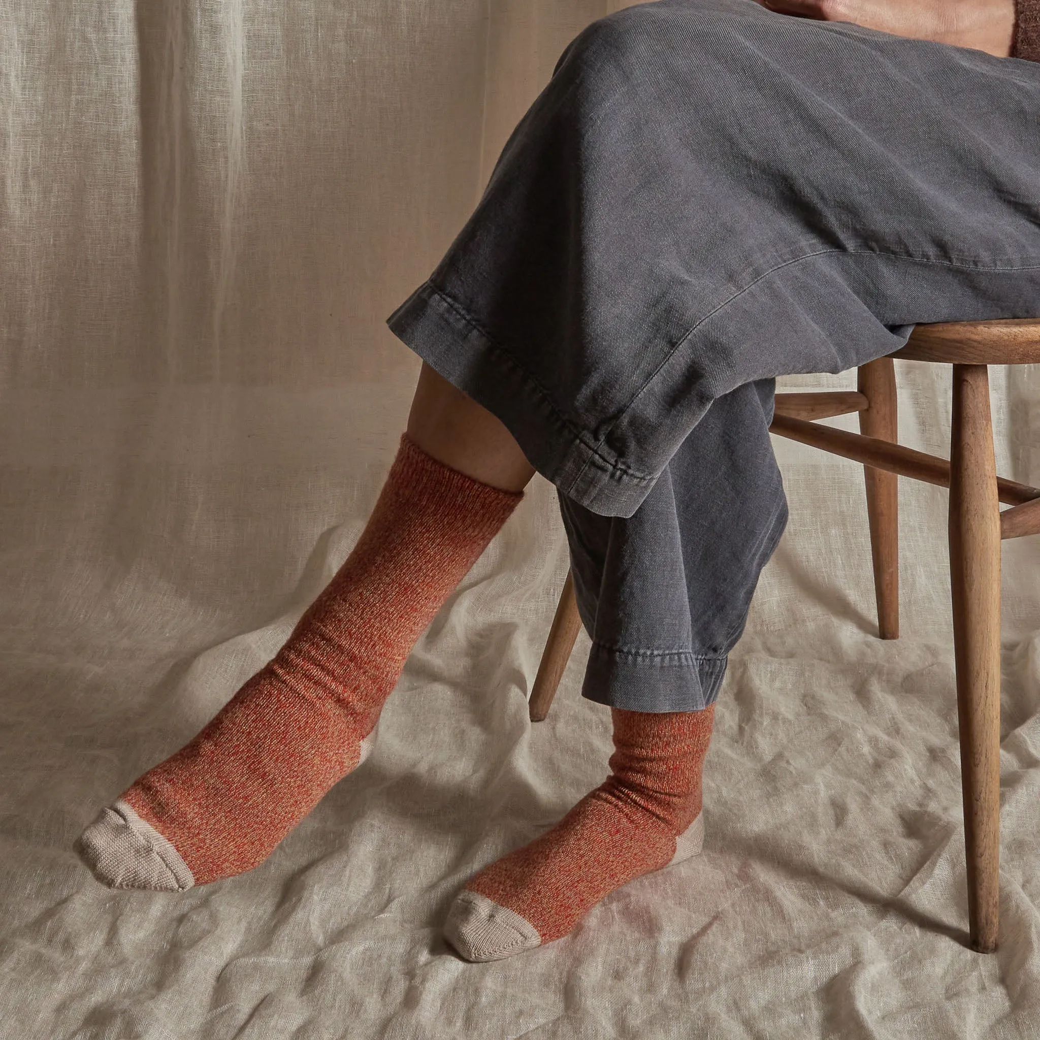 Fine Merino Socks - Fire