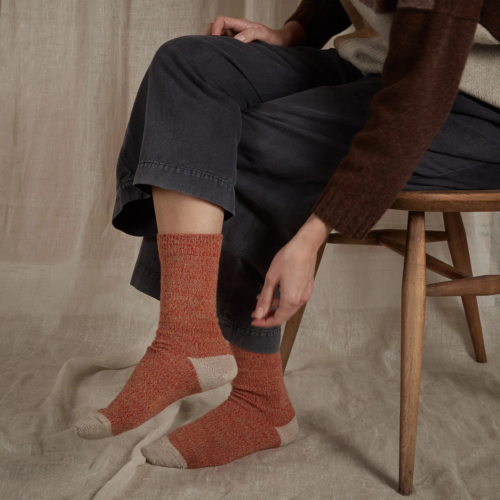 Fine Merino Socks - Fire