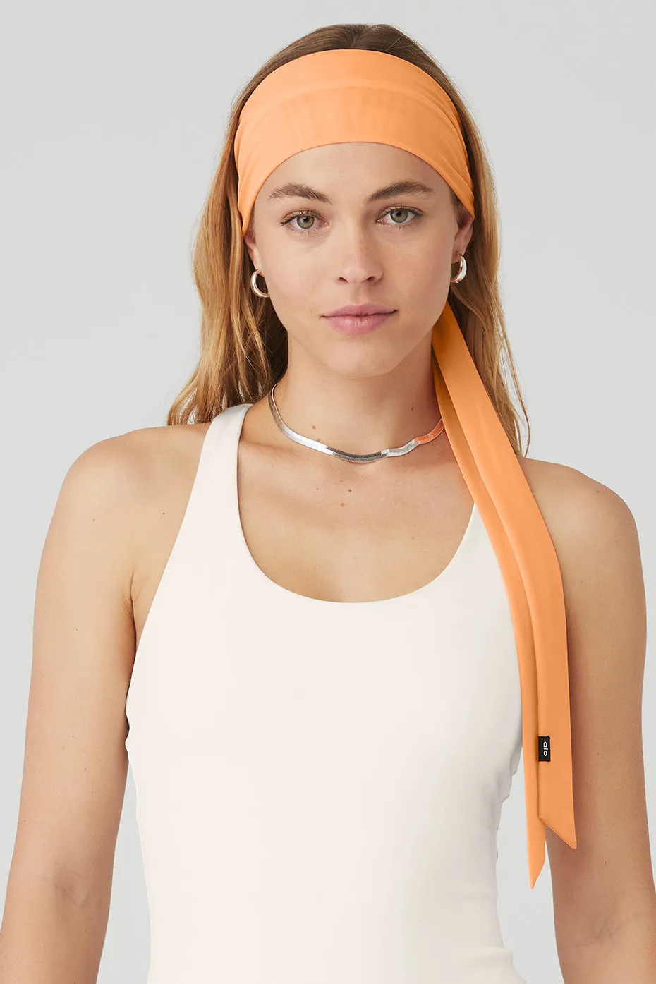 Fresh Mesh Tie Headband - Cantaloupe