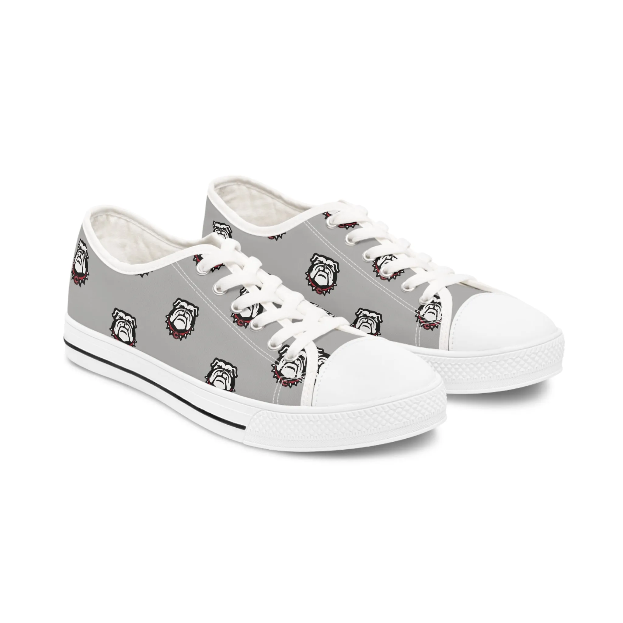 Grey Cedartown Bulldog School Spirit Women's Low Top Sneakers