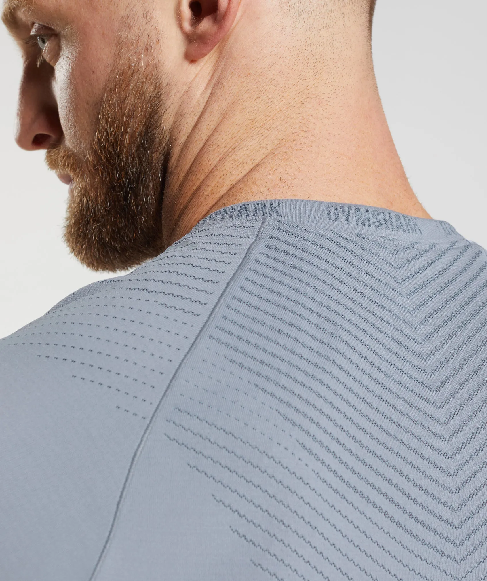 Gymshark Apex Seamless T-Shirt - Drift Grey/Evening Blue